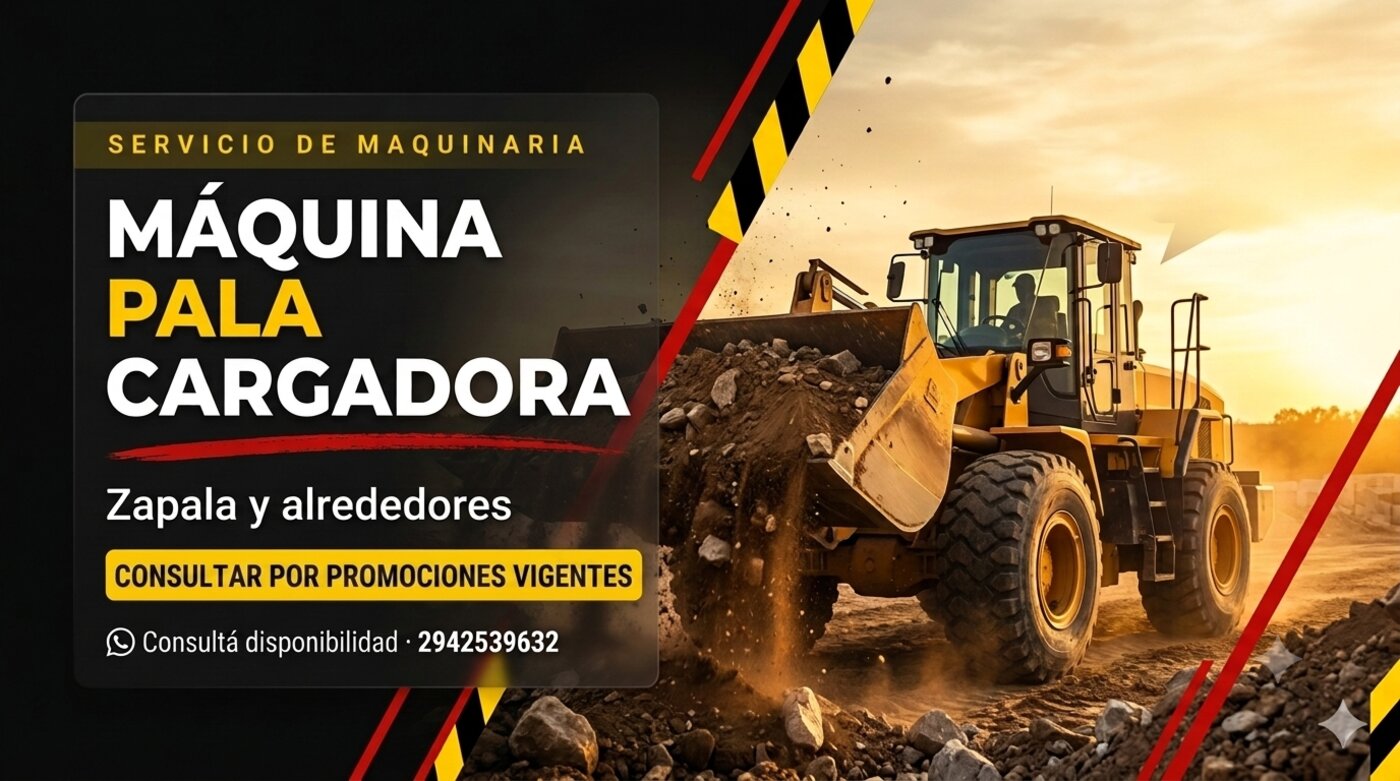 Servicio de pala cargadora en Zapala