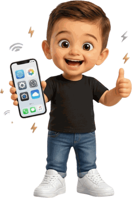 Julián con el celular, listo para responderte